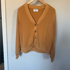 Old Navy Ribbed Cardigan in Mustard